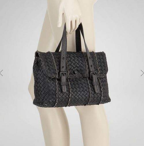 Bottega Veneta woven Flap shoulder bag 8308 black - Click Image to Close